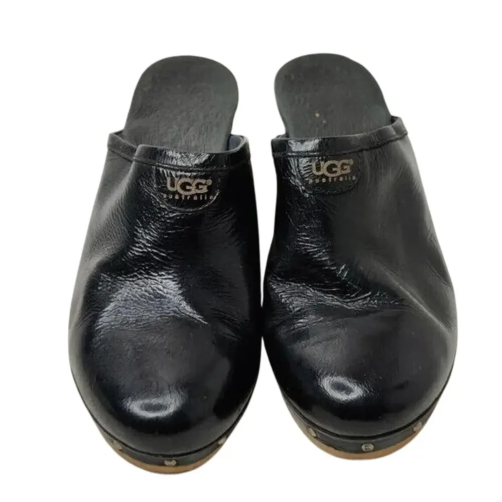 Vintage Black Ugg Clogs Size US 8